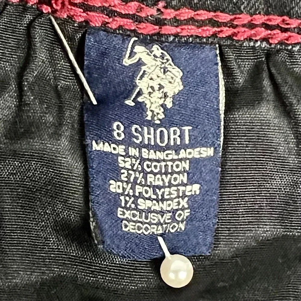 U.S. Polo Assn. Denim Co. Black Denim Skinny Jeans Mid-Rise Stretch Size 8 Short - Picture 10 of 12